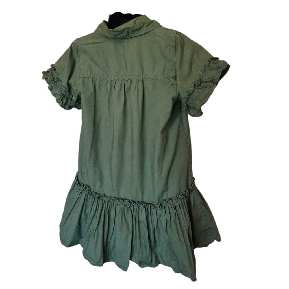 CREW CUTS by j CREW Army Green Dress sz 6